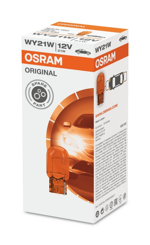 Osram Glassockellampe 12V 21W ORANGE (OS-7504)